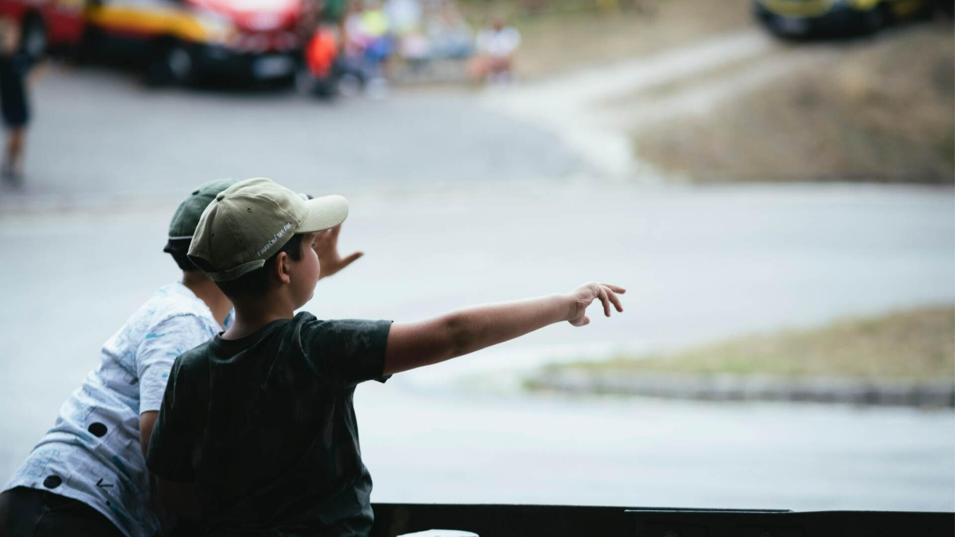 Kids at a race